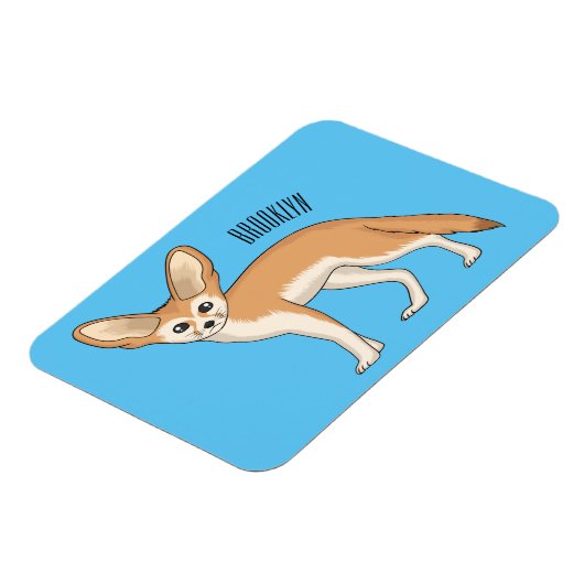 Fennec fox cartoon afbeelding magneet (Linkerzijde)