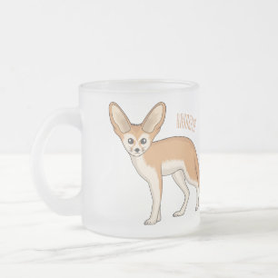 Fennec fox cartoon afbeelding matglas koffiemok