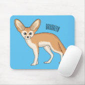Fennec fox cartoon afbeelding muismat (Met muis)