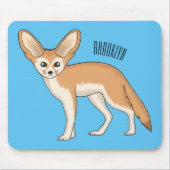 Fennec fox cartoon afbeelding muismat (Voorkant)