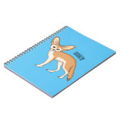 Fennec fox cartoon afbeelding notitieboek (Linkerzijde)