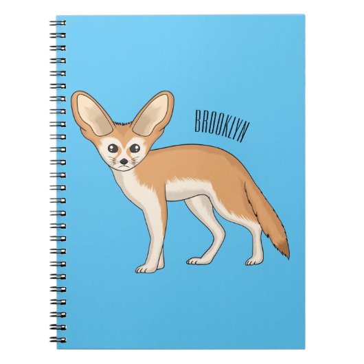 Fennec fox cartoon afbeelding notitieboek (Voorkant)