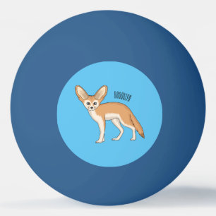 Fennec fox cartoon afbeelding pingpongbal