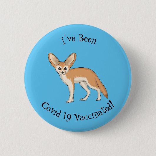 Fennec fox cartoon afbeelding ronde button 5,7 cm (Voorkant)