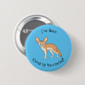 Fennec fox cartoon afbeelding ronde button 5,7 cm (Voorkant /achterkant)