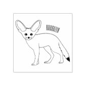Fennec fox cartoon afbeelding rubberstempel (Afrduk)
