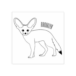 Fennec fox cartoon afbeelding rubberstempel