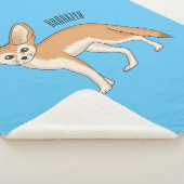 Fennec fox cartoon afbeelding sherpa deken (3/4)