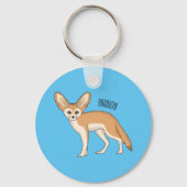 Fennec fox cartoon afbeelding sleutelhanger (Voorkant)