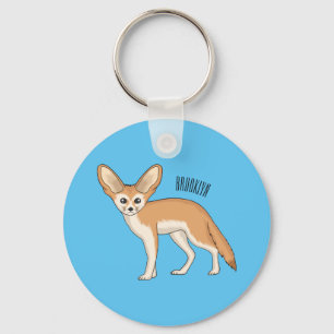 Fennec fox cartoon afbeelding sleutelhanger