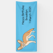 Fennec fox cartoon afbeelding spandoek (Verticaal)