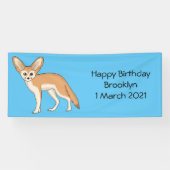 Fennec fox cartoon afbeelding spandoek (Horizontaal)