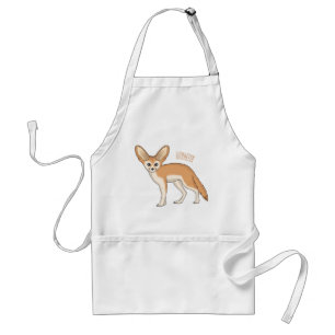 Fennec fox cartoon afbeelding standaard schort