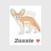Fennec fox cartoon afbeelding sticker (Vel)