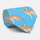 Fennec fox cartoon afbeelding stropdas (Opgerold)