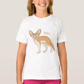 Fennec fox cartoon afbeelding t-shirt (Voorkant)