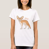 Fennec fox cartoon afbeelding t-shirt (Voorkant)