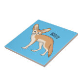 Fennec fox cartoon afbeelding tegeltje (Zijkant)