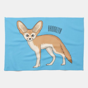 Fennec fox cartoon afbeelding theedoek