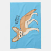 Fennec fox cartoon afbeelding theedoek (Verticaal)