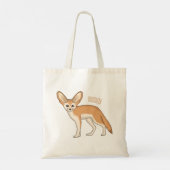 Fennec fox cartoon afbeelding tote bag (Achterkant)