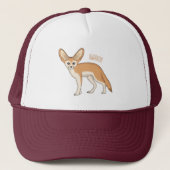 Fennec fox cartoon afbeelding trucker pet (Voorkant)