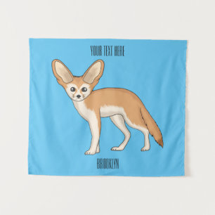 Fennec fox cartoon afbeelding wandkleed