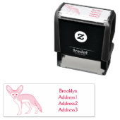 Fennec fox cartoon afbeelding zelfinktende stempel (In situ)