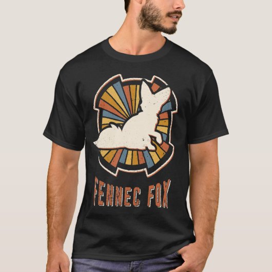 Fennec Fox Classic Retro Animal Love T-shirt (Voorkant)