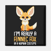 Fennec Fox Costume Girls Fox  Magneet (Voorkant)