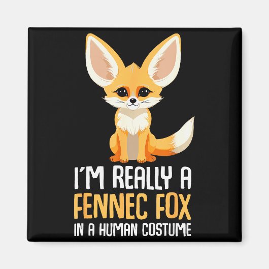 Fennec Fox Costume Girls Fox  Magneet (Voorkant)