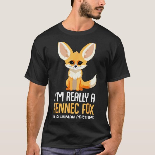 Fennec Fox Costume Girls Fox T-shirt (Voorkant)