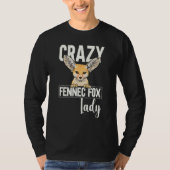 Fennec Fox Crazy Fennec Fox Lady T-shirt (Voorkant)