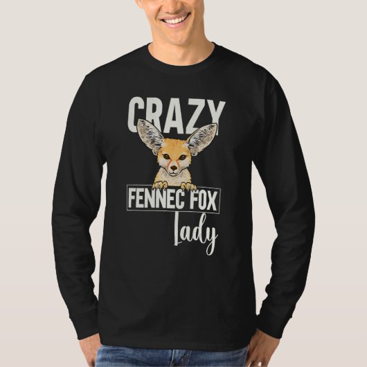 Fennec Fox Crazy Fennec Fox Lady T-shirt (Voorkant)