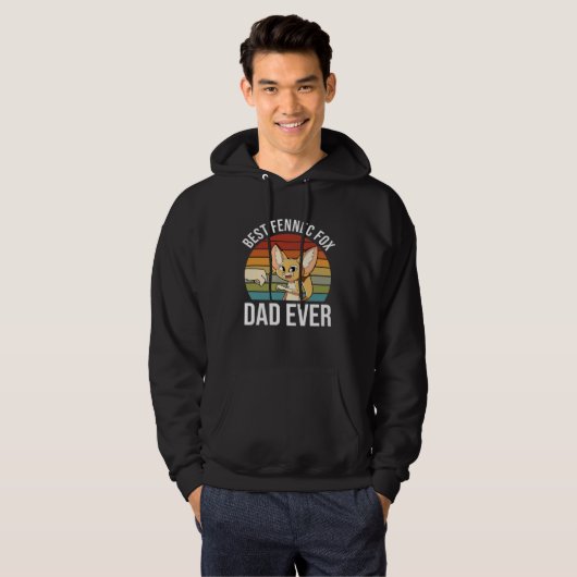 Fennec Fox Dad  Fennec Fox Hoodie (Voorkant volledig)