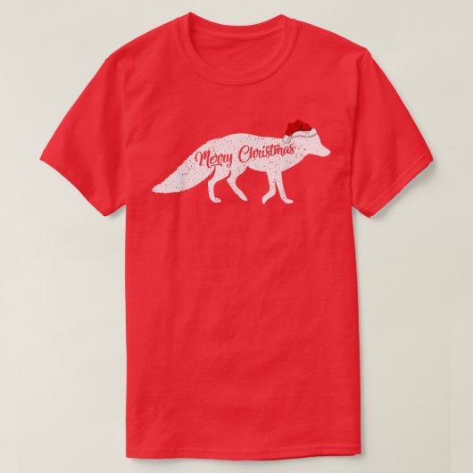 Fennec Fox Dierenvriend Xmas Santa Hat Fennec Fox T-shirt (Design voorkant)