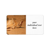 Fennec Fox Etiket (Voorkant)