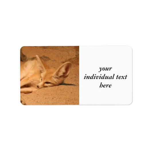Fennec Fox Etiket (Voorkant)