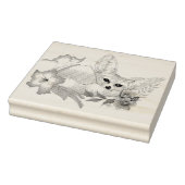 Fennec Fox Flowers Schattige Rubberstempel (Stempel)