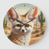 Fennec Fox Grote Klok (Voorkant)
