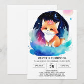 Fennec Fox Kids Birthday Bash Kaart (Voorkant / Achterkant)