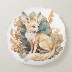 Fennec Fox-kussen Rond Kussen