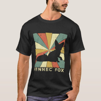  Fennec Fox Lover Retro Style Dier T-shirt