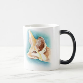 Fennec fox mok voor warmteverandering in kleur