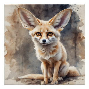Fennec Fox no 1 Glanzend Poster