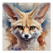 Fennec Fox no 2 Glanzend Poster (Voorkant)
