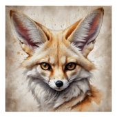 Fennec Fox no 7 Glanzend Poster (Voorkant)