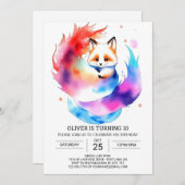 Fennec Fox Party voor Kinderen Verjaardag Kaart (Voorkant / Achterkant)