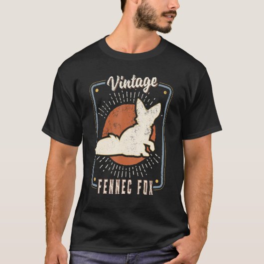 Fennec Fox Retro Classic Animal Love 1 T-shirt (Voorkant)