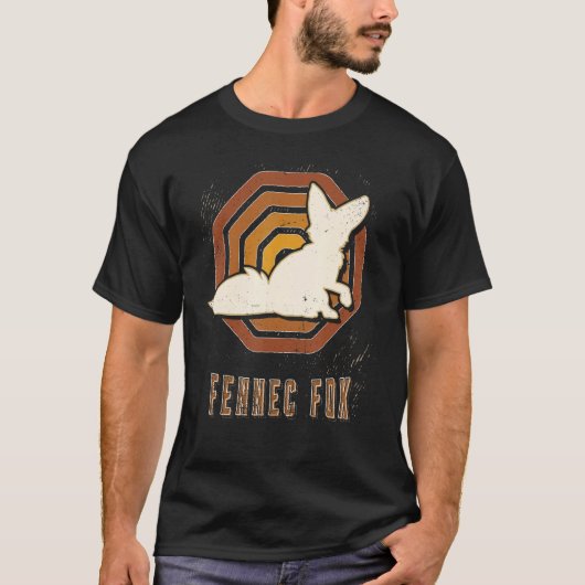 Fennec Fox Retro Classic Animal Love T-shirt (Voorkant)